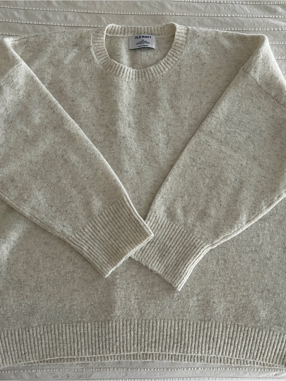 Old Navy Women's Crewneck Sweater in Light Heather Beige